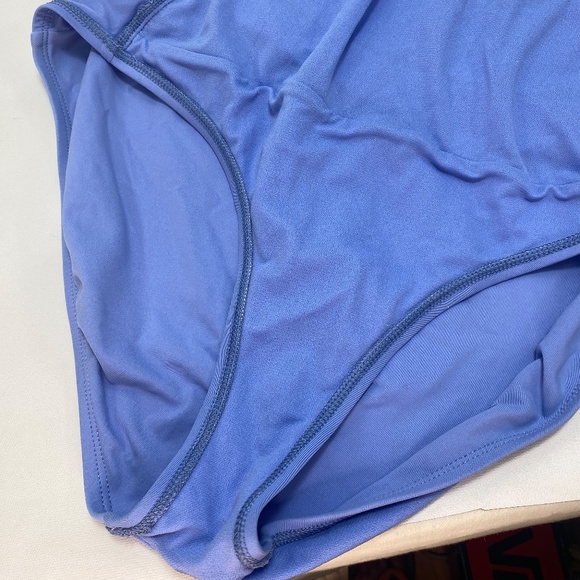 Liz Claiborne One Piece Swimsuit 16 Ruched Front Tie Neck Strap Light Padded - Picture 13 of 13